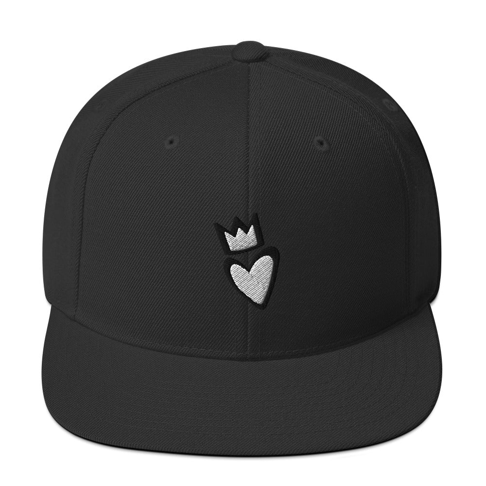Crowned Heart Snapback Hat