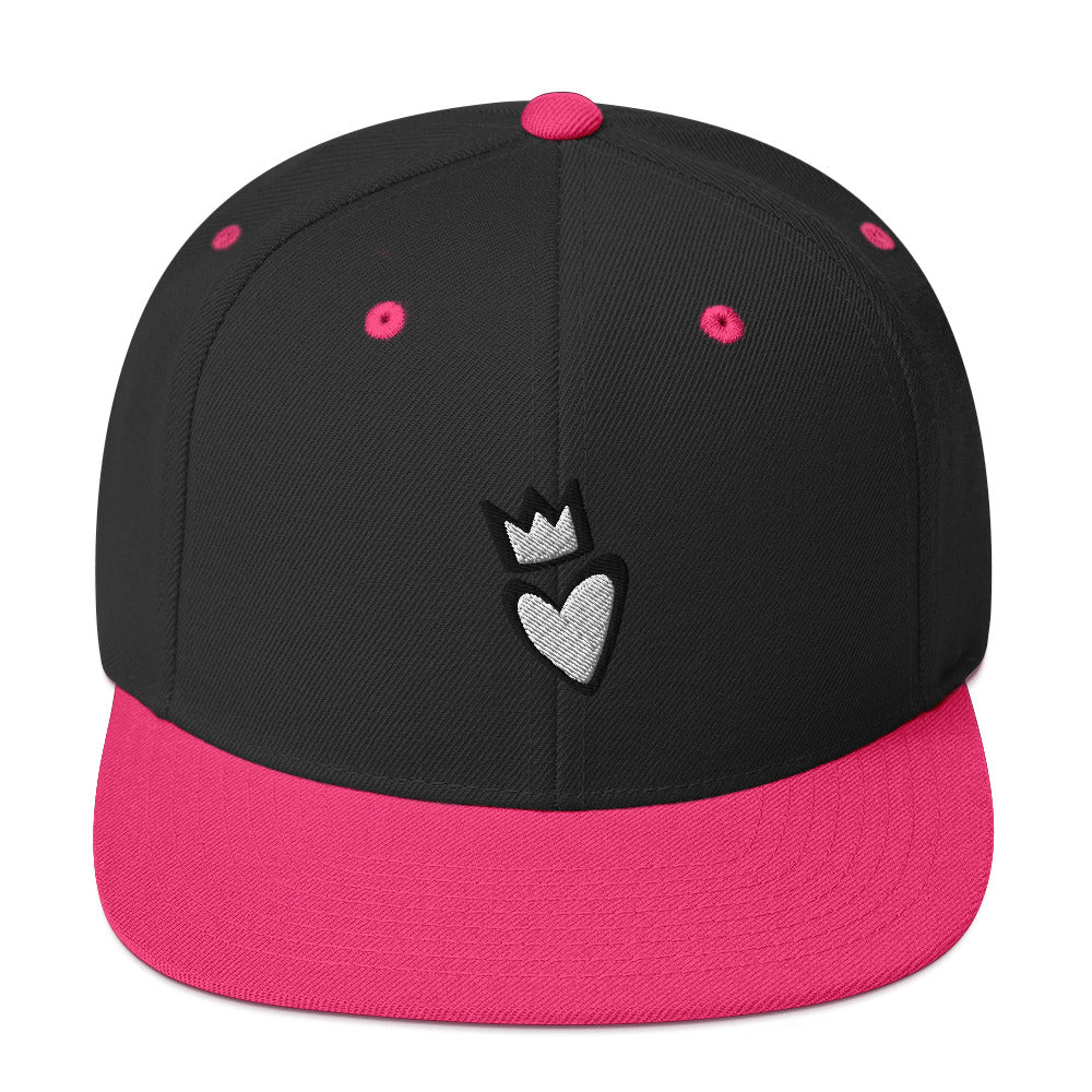 Crowned Heart Snapback Hat