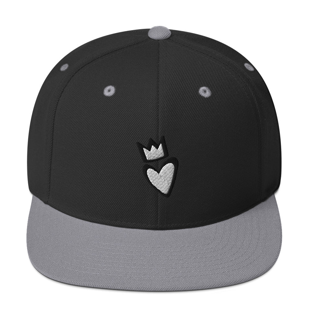 Crowned Heart Snapback Hat