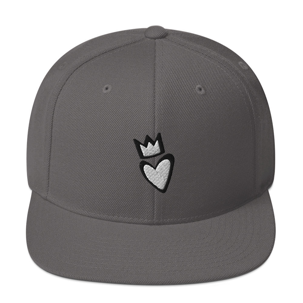 Crowned Heart Snapback Hat