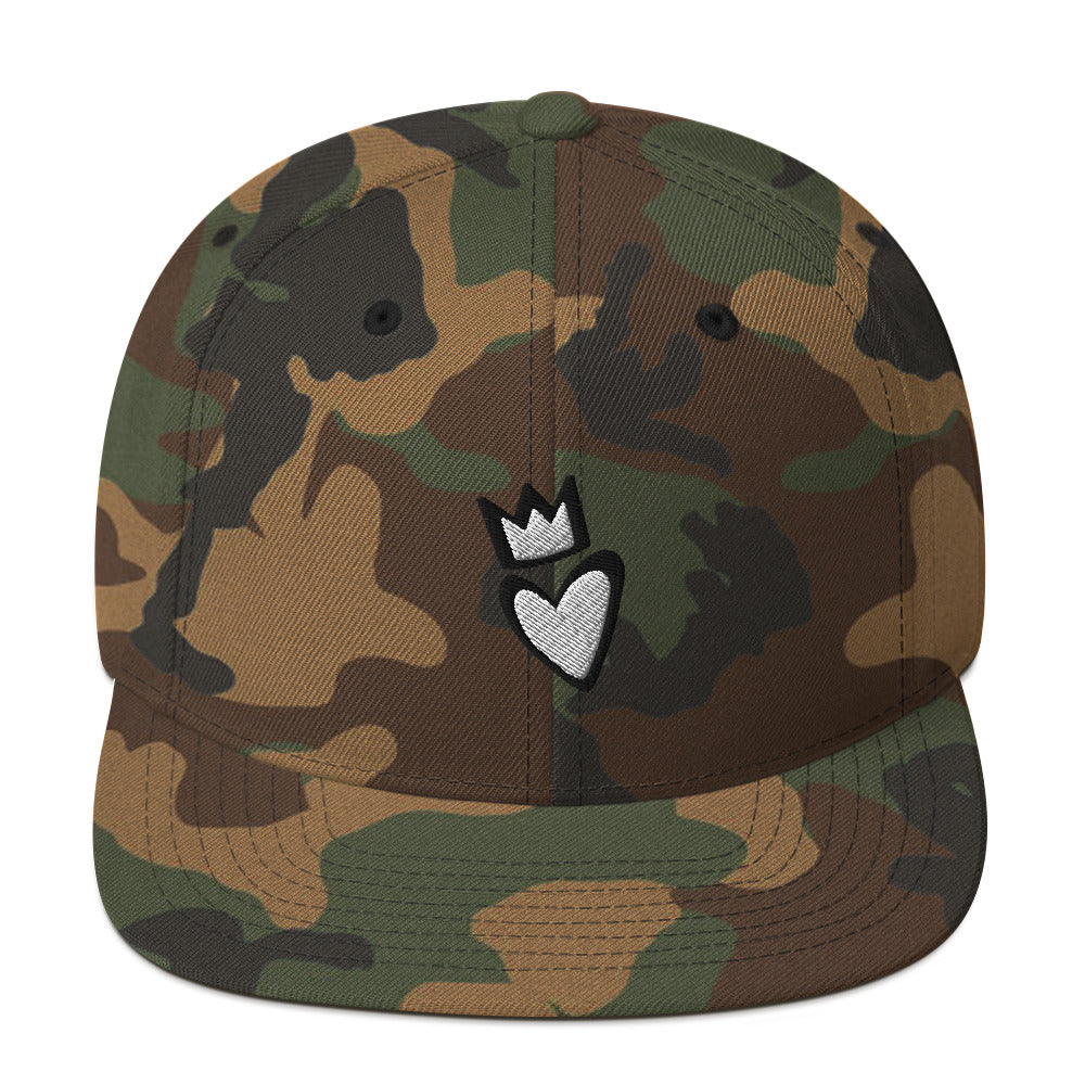 Crowned Heart Snapback Hat