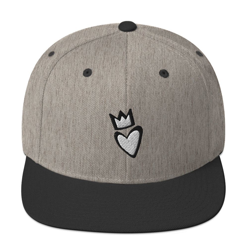 Crowned Heart Snapback Hat