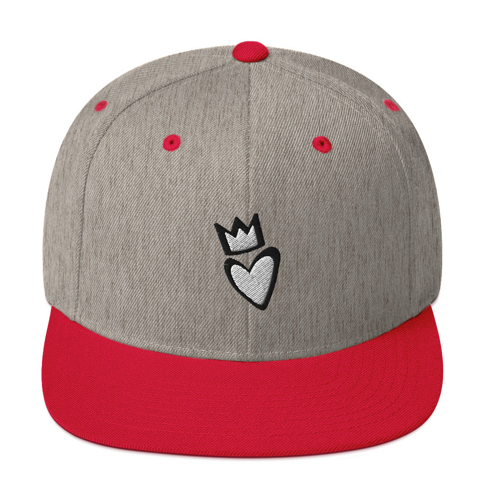 Crowned Heart Snapback Hat