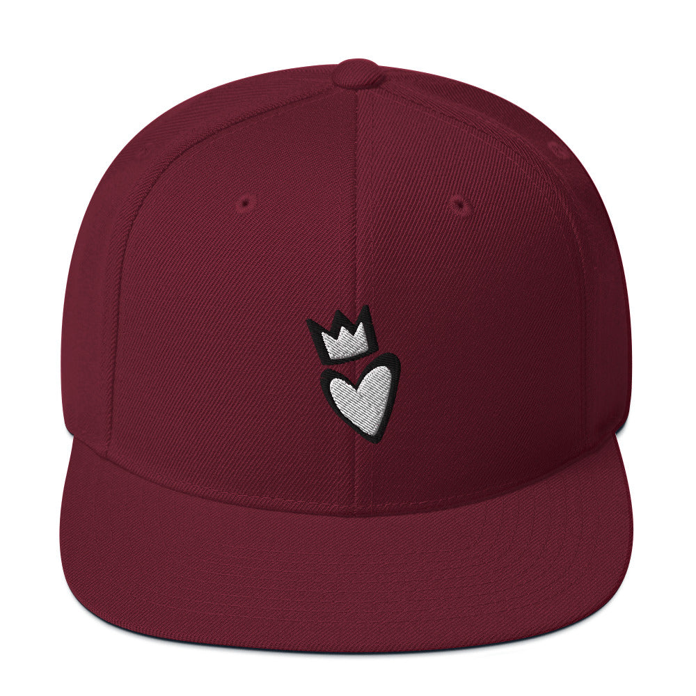 Crowned Heart Snapback Hat