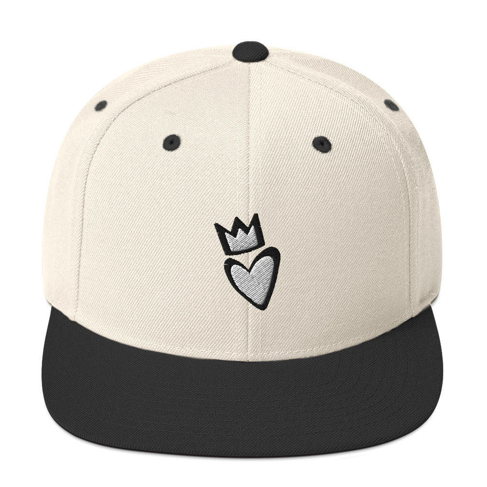 Crowned Heart Snapback Hat