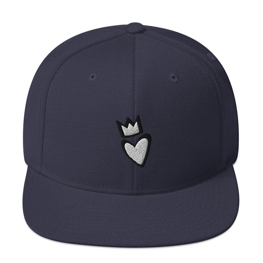 Crowned Heart Snapback Hat