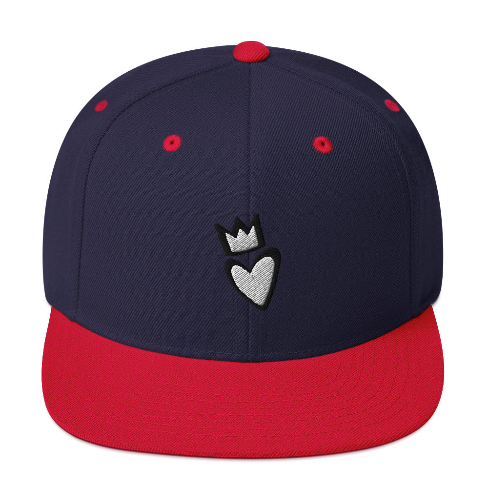 Crowned Heart Snapback Hat