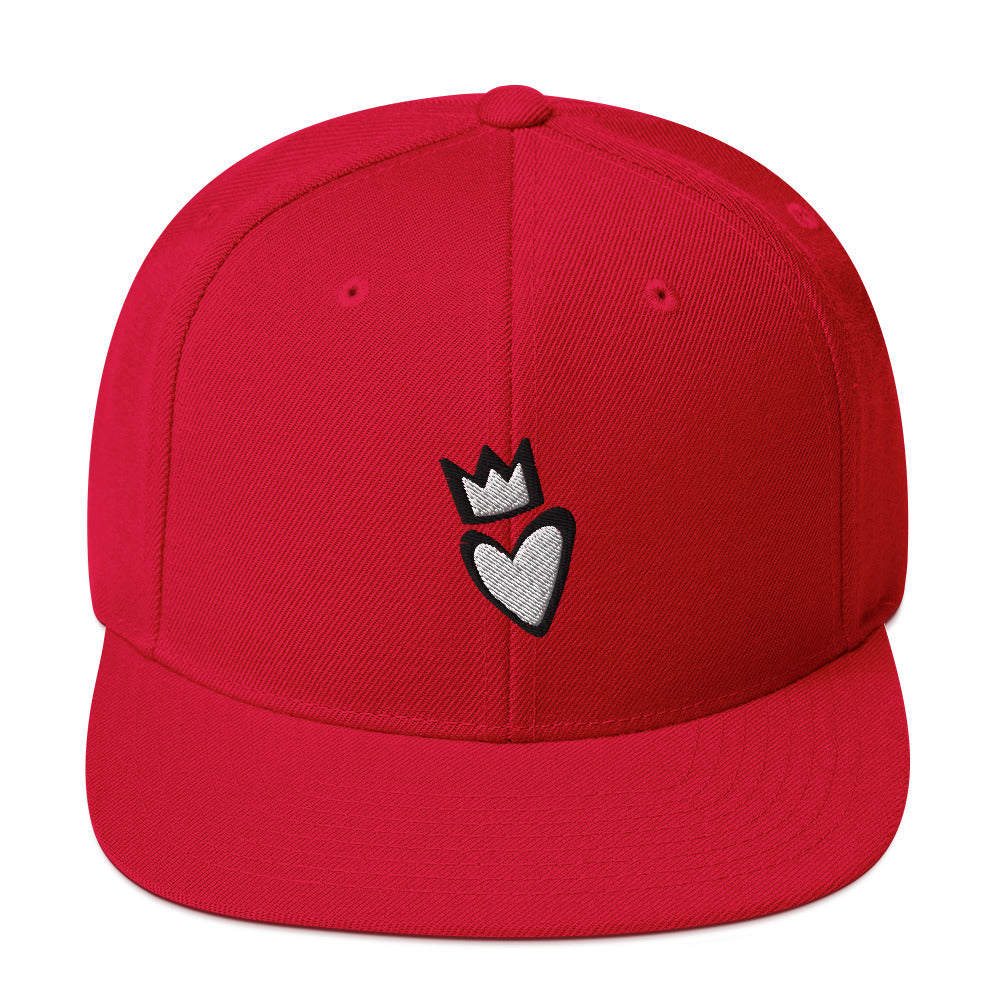 Crowned Heart Snapback Hat