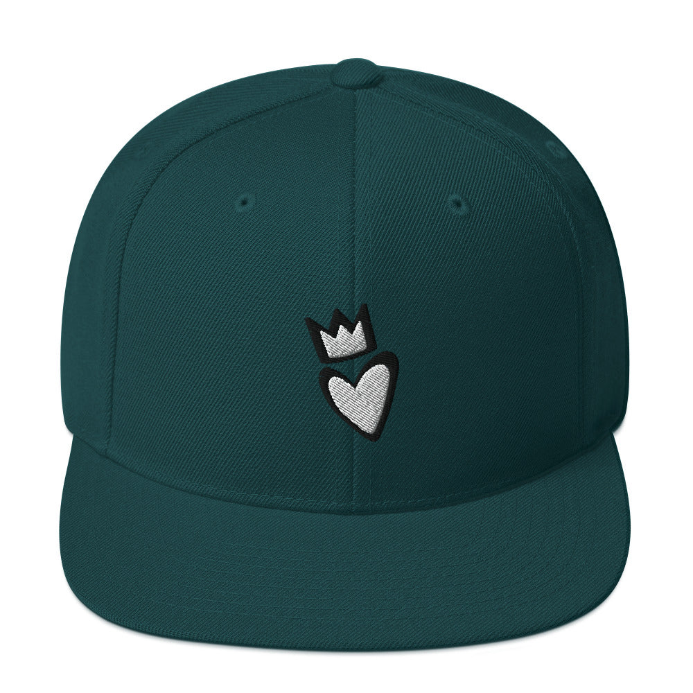 Crowned Heart Snapback Hat