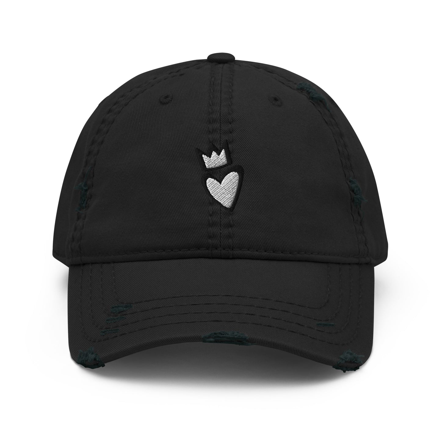 Crowned Heart Distressed Dad Hat