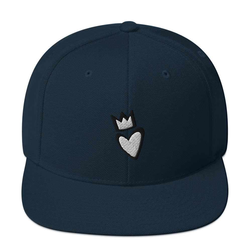 Crowned Heart Snapback Hat