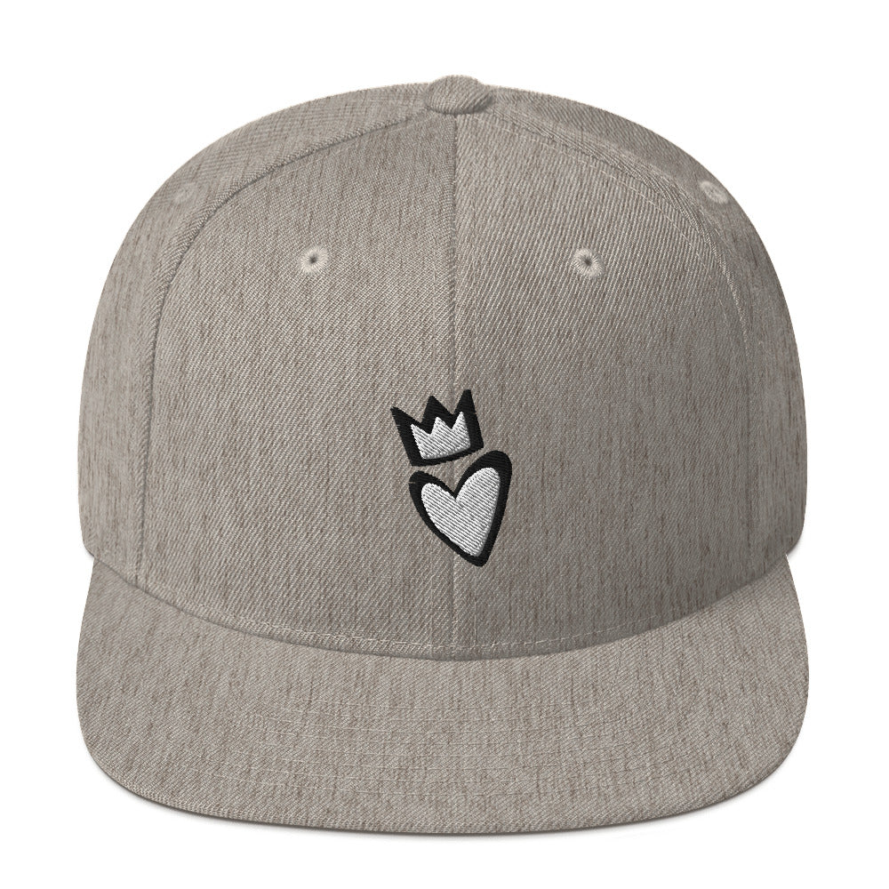 Crowned Heart Snapback Hat